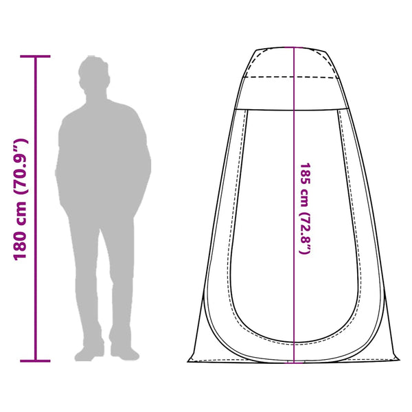 Grünes Pop-Up Sichtschutzzelt, Wasserdicht