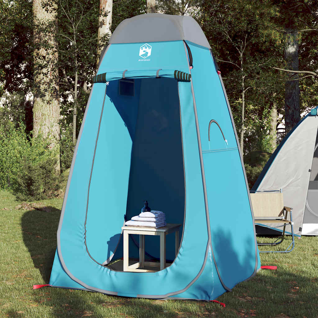 Blaues Pop-Up Sichtschutzzelt, Wasserdicht
