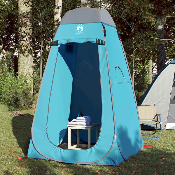 Blaues Pop-Up Sichtschutzzelt, Wasserdicht