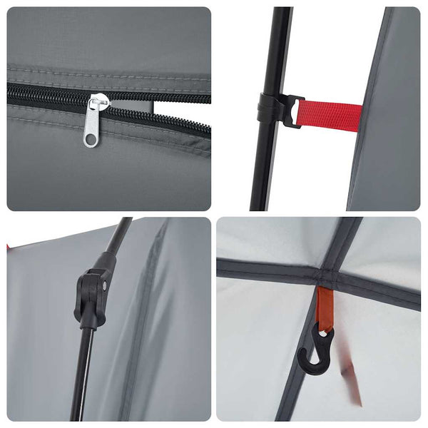 Wasserdichtes Sichtschutzzelt Grau Quick Release