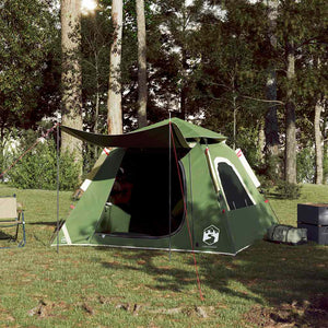 4-Personen Kuppelzelt Grün Quick Release