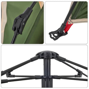 4-Personen Kuppelzelt Grün Quick Release