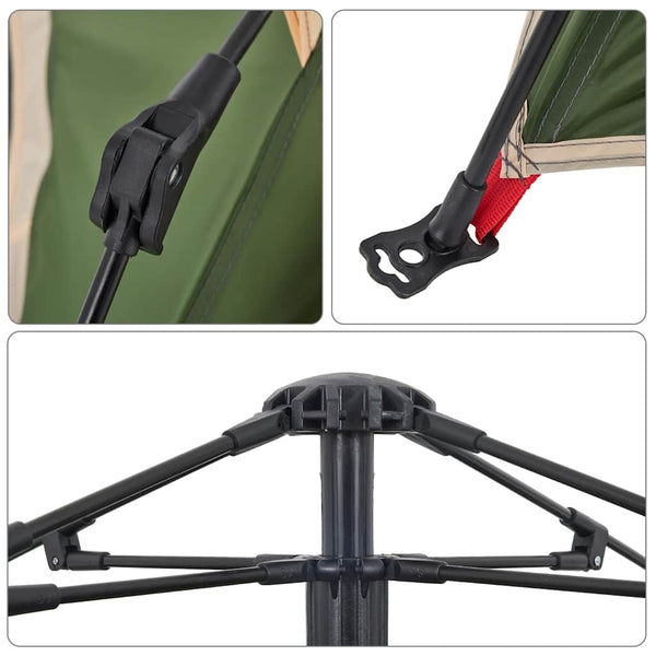 4-Personen Kuppelzelt Grün Quick Release
