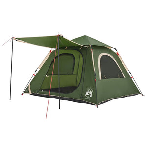 4-Personen Kuppelzelt Grün Quick Release