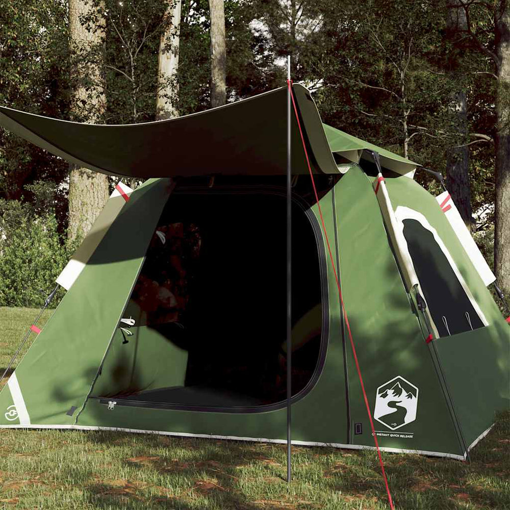4-Personen Kuppelzelt Grün Quick Release