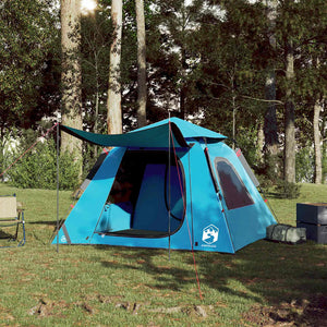 4-Personen Kuppelzelt Blau Quick Release