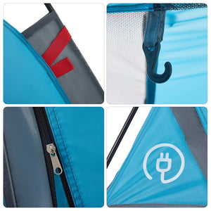 4-Personen Kuppelzelt Blau Quick Release