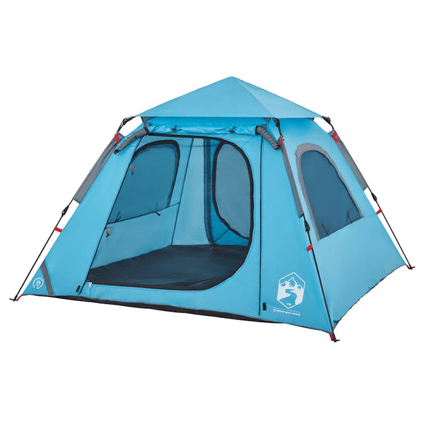 4-Personen Kuppelzelt Blau Quick Release