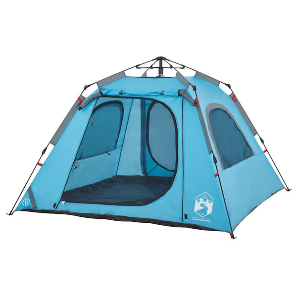 4-Personen Kuppelzelt Blau Quick Release