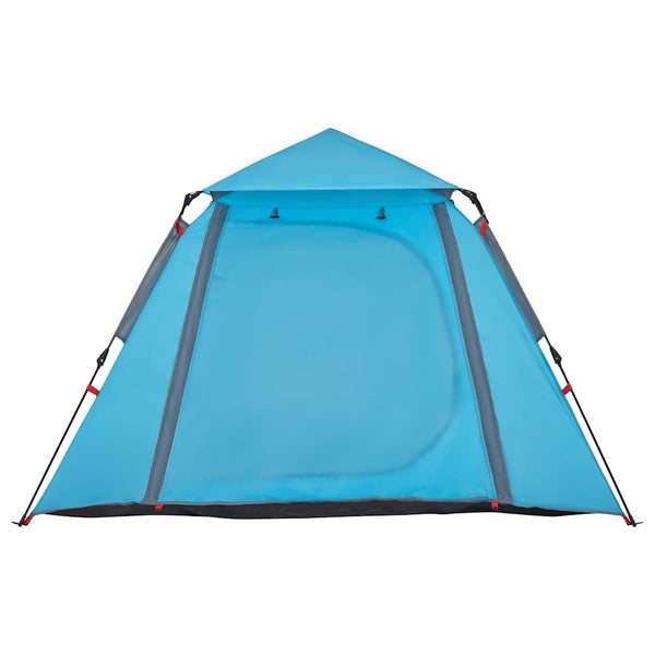 4-Personen Kuppelzelt Blau Quick Release