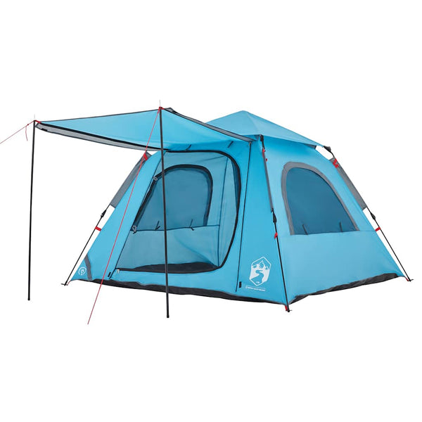 4-Personen Kuppelzelt Blau Quick Release