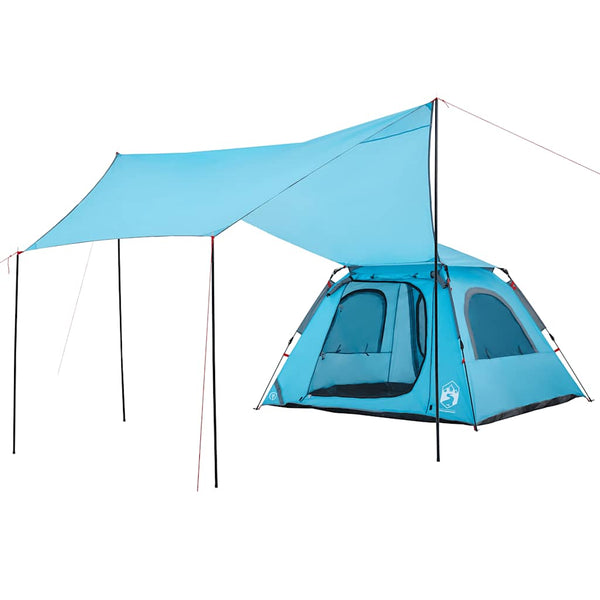 4-Personen Kuppelzelt Blau Quick Release