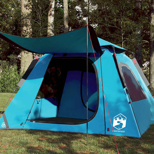 4-Personen Kuppelzelt Blau Quick Release