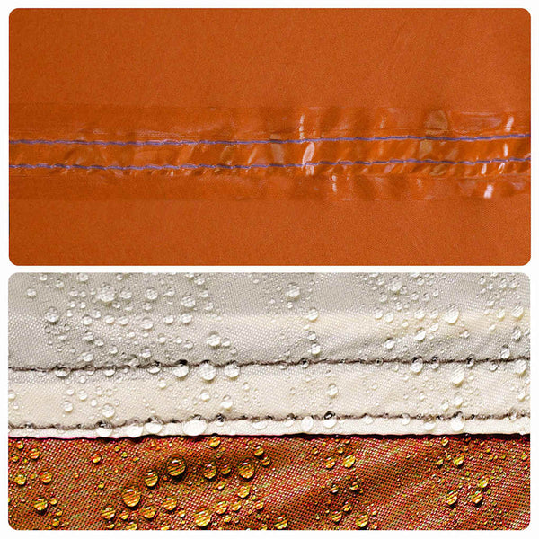 4-Personen-Campingzelt Kuppelzelt Grau/Orange
