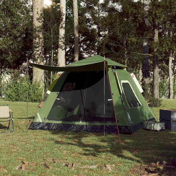 5-Personen Kuppelzelt Grün Quick Release