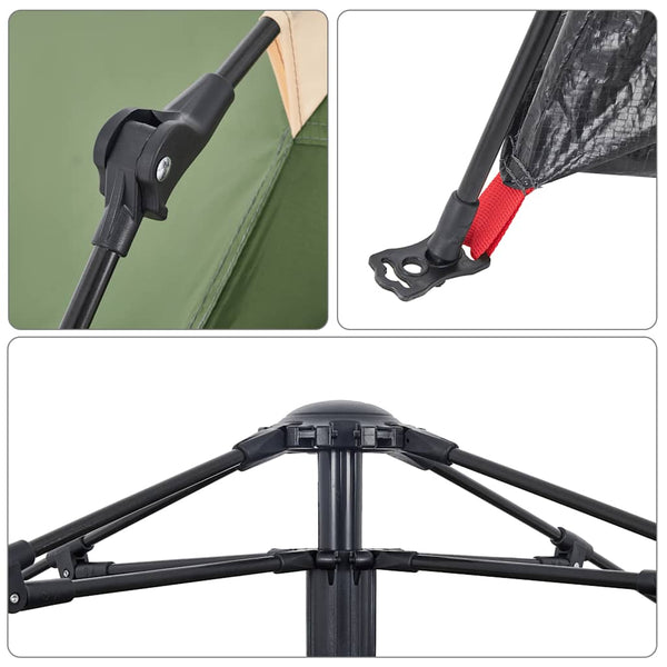5-Personen Kuppelzelt Grün Quick Release