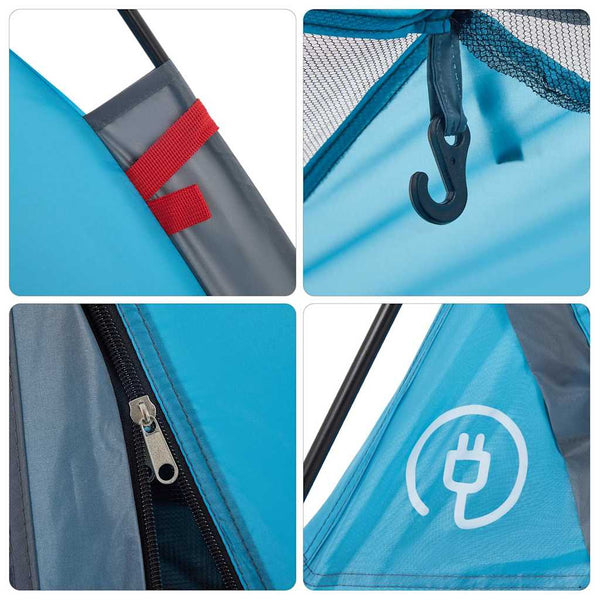 5-Personen Kuppel-Campingzelt Blau Quick Release