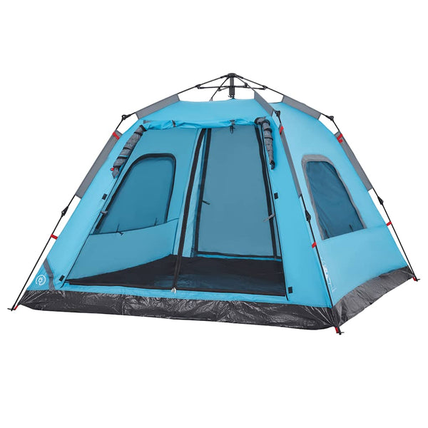 5-Personen Kuppel-Campingzelt Blau Quick Release