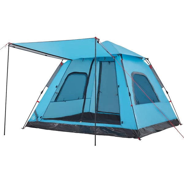 5-Personen Kuppel-Campingzelt Blau Quick Release