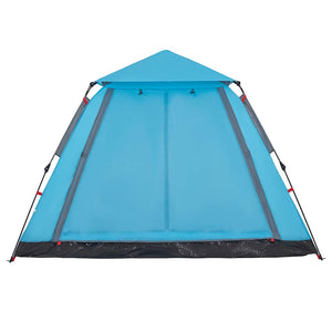 5-Personen Kuppel-Campingzelt Blau Quick Release