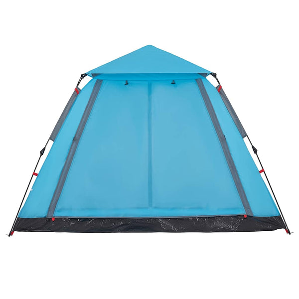5-Personen Kuppel-Campingzelt Blau Quick Release