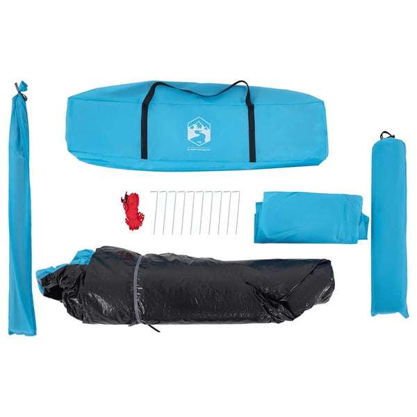 5-Personen Kuppel-Campingzelt Blau Quick Release