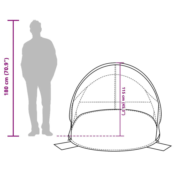 Strandzelt Azurblau Pop-Up für 2 Personen
