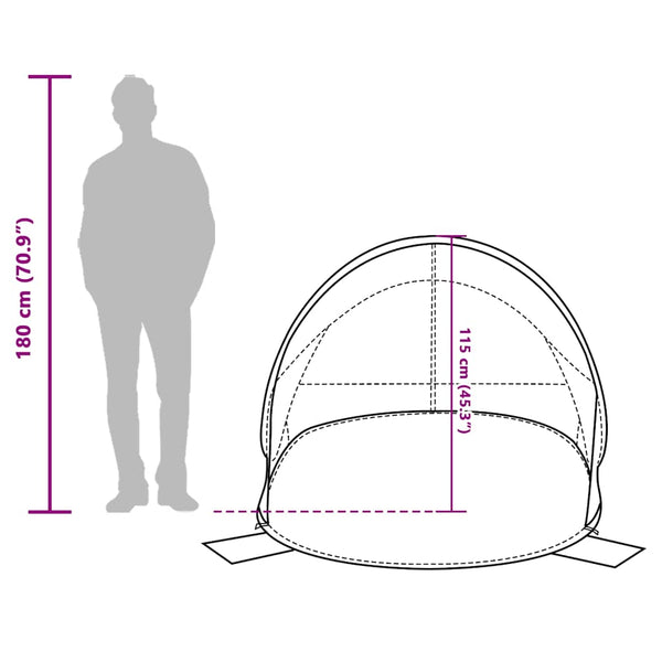 Strandzelt Pop-Up für 2 Personen, Seegrün