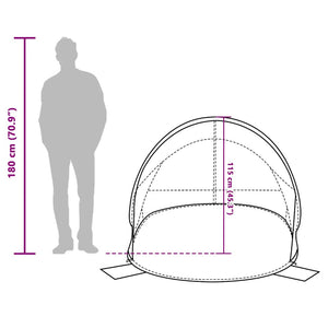 Pop-Up Strandzelt für 2 Personen, Grau