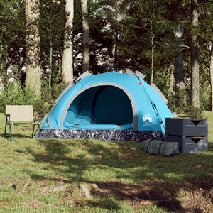 2-Personen Campingzelt Blau Quick Release