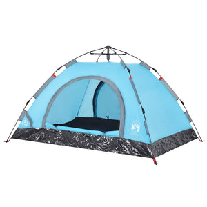 2-Personen Campingzelt Blau Quick Release