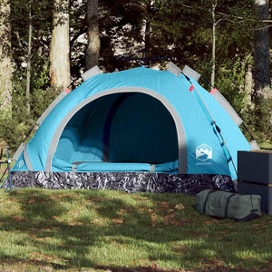 2-Personen Campingzelt Blau Quick Release