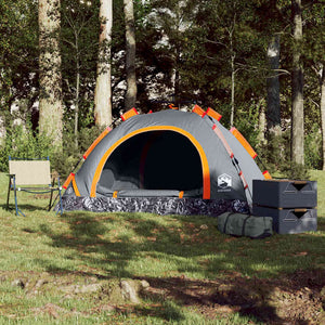 Campingzelt für 2 Personen, Grau/Orange