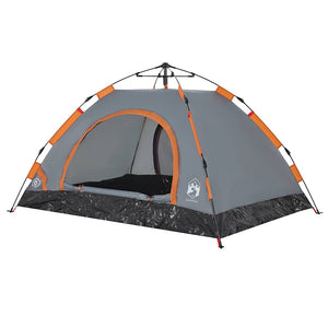 Campingzelt für 2 Personen, Grau/Orange