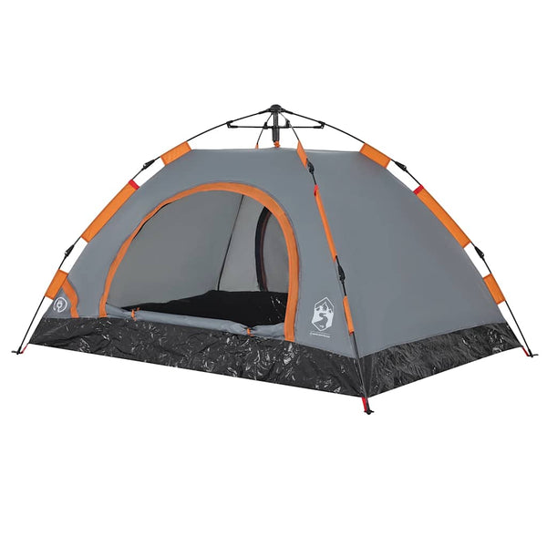Campingzelt für 2 Personen, Grau/Orange