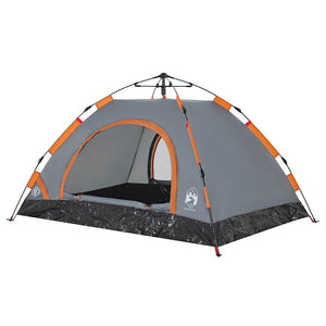 Campingzelt für 2 Personen, Grau/Orange