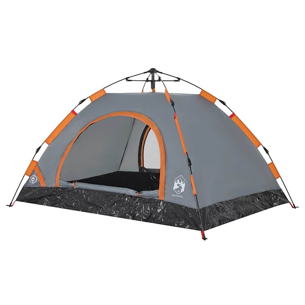 Campingzelt für 2 Personen, Grau/Orange
