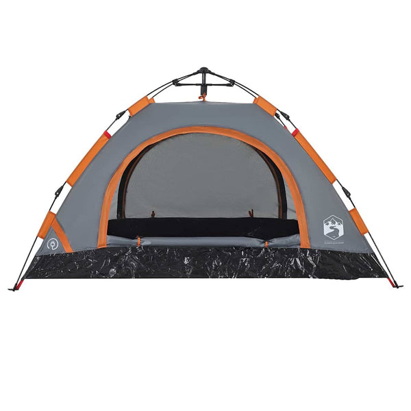 Campingzelt für 2 Personen, Grau/Orange