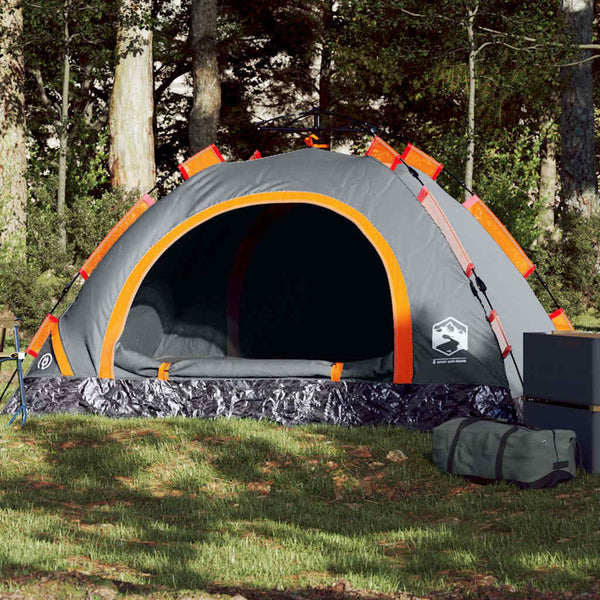 Campingzelt für 2 Personen, Grau/Orange