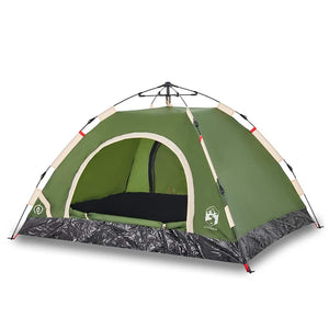 3-Personen Campingzelt Grün Quick Release
