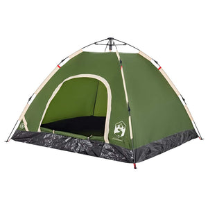 3-Personen Campingzelt Grün Quick Release