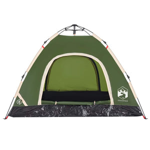 3-Personen Campingzelt Grün Quick Release