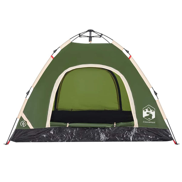 3-Personen Campingzelt Grün Quick Release