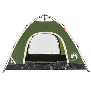 3-Personen Campingzelt Grün Quick Release