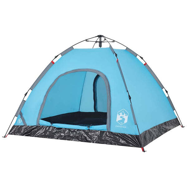 3-Personen Campingzelt Blau Quick Release