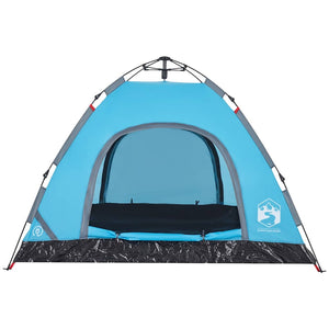 3-Personen Campingzelt Blau Quick Release