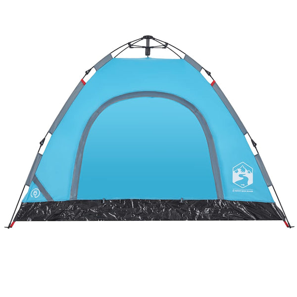 3-Personen Campingzelt Blau Quick Release
