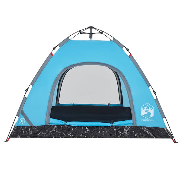3-Personen Campingzelt Blau Quick Release