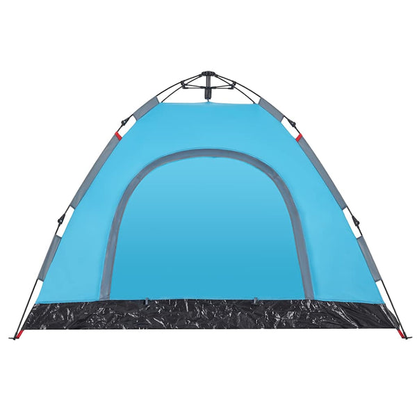 3-Personen Campingzelt Blau Quick Release