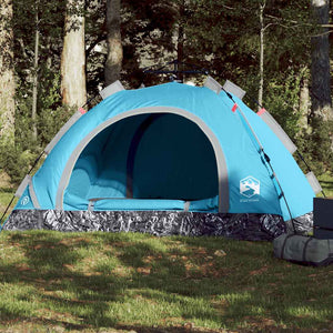 3-Personen Campingzelt Blau Quick Release